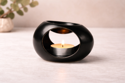 Ceramic Egg-shaped Candle Holder